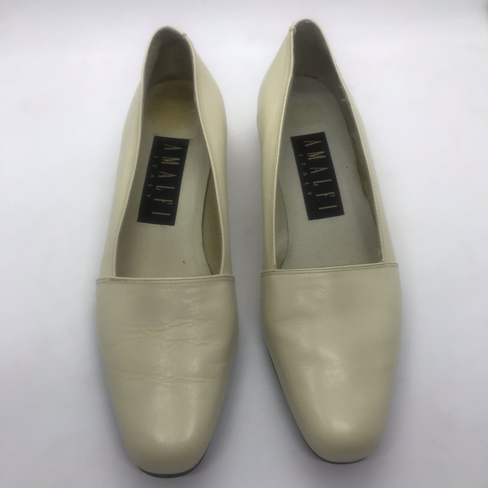 Amalfi Champagne Leather Italian Flats